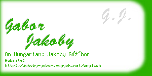 gabor jakoby business card